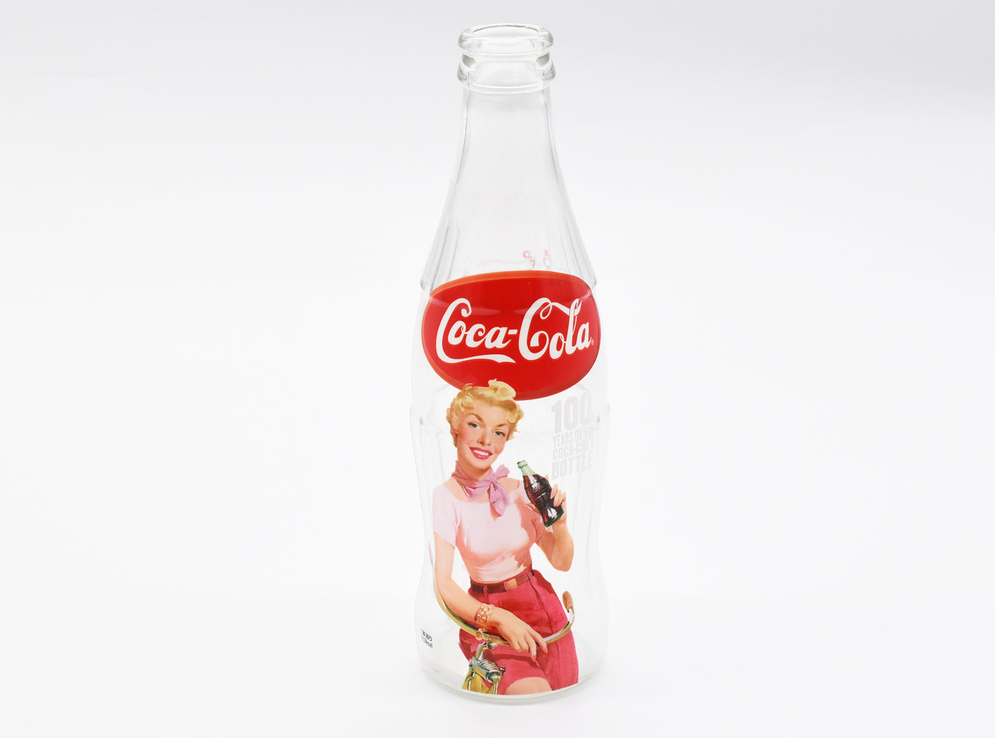 Japan Coca Cola 100 years model vintage bottle 200ml around H19.5cm with major scratches and dirt #A