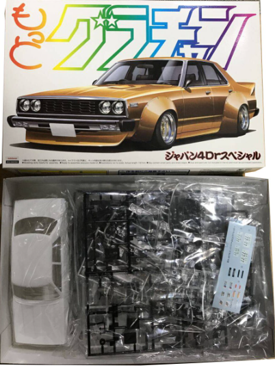 Japan Car Toy More Grachan Japan Plastic Model Aoshima 1/24 4 Door Special